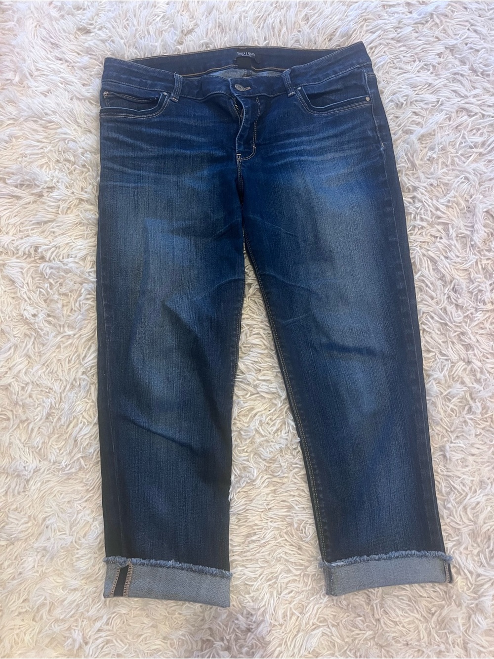 White House Black Market Dark Wash Boyfriend Jeans